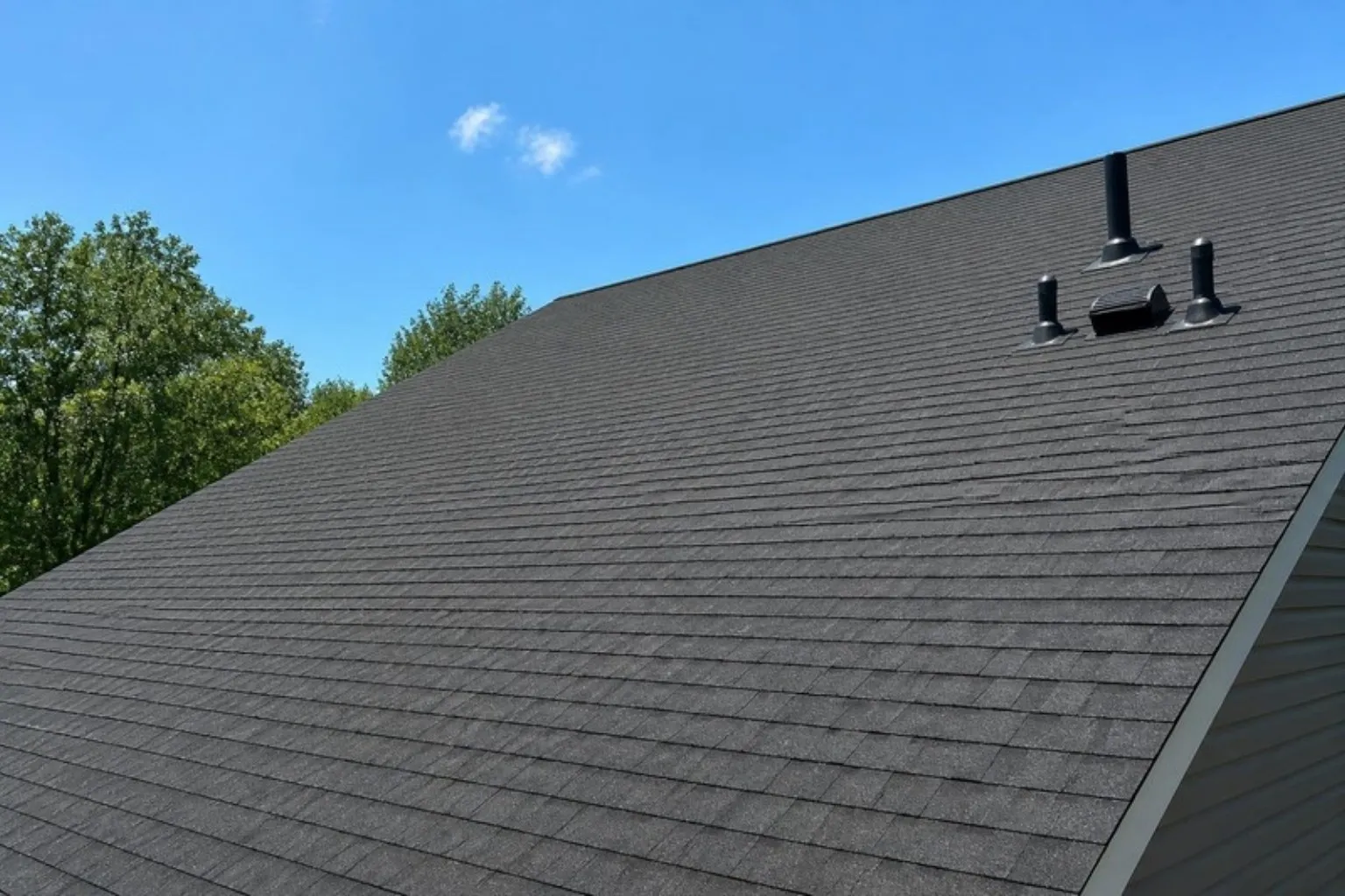 New shingle roof prepared for future solar panels